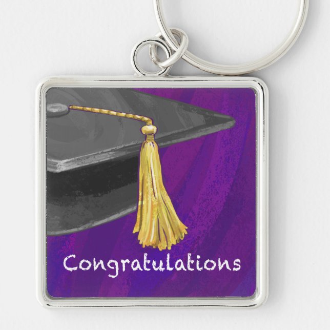 Llavero Felicitaciones Black and Purple (Frente)