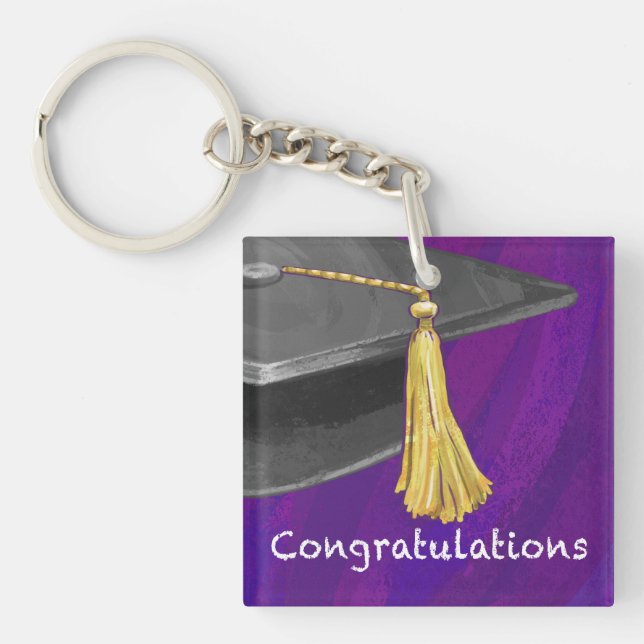 Llavero Felicitaciones Black and Purple (Frente)
