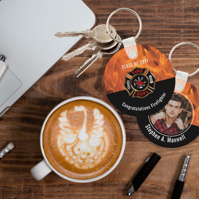 Llavero Felicitaciones Clase de Bombero Flames | Nombre (Subido por el creador)