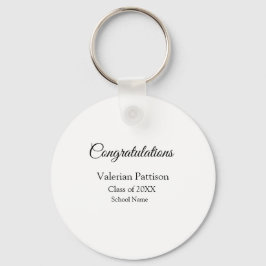 Llavero Felicitaciones graduado agregar nombre de escuela 