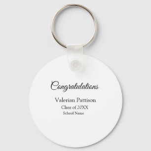 Llavero Felicitaciones graduado agregar nombre de escuela 