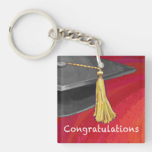Llavero Felicitaciones Graduate Black and Red