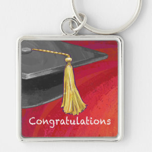 Llavero Felicitaciones Graduate Black and Red