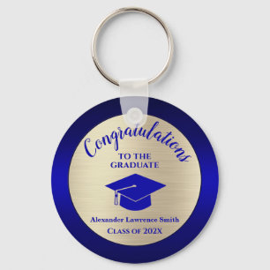 Llavero Felicitaciones Graduate Class of 2021 Blue Gold K