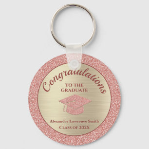 Llavero Felicitaciones Graduate Class of 2023 Pink Gold