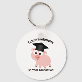 Llavero ¡Felicitaciones por tu graduación! Cerdo