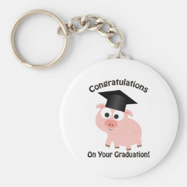 Llavero ¡Felicitaciones por tu graduación! Cerdo