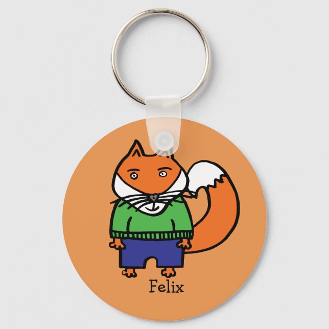 Llavero Felix el Zorro Personalizado (Anverso)