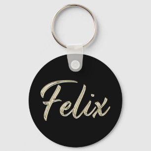 Llavero Felix Name whitegold Button Schlüsselanhänger