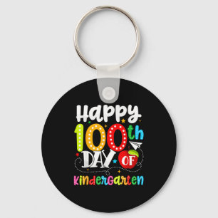 Llavero Feliz 100º día de jardín de niños divertido maestr