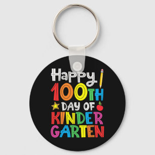 Llavero Feliz 100.º Día De Maestro De Kinder O Estudiante