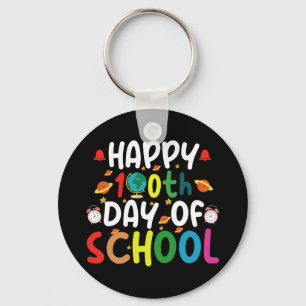 Llavero Feliz 100.º Día del Maestro Estudiante Escolar
