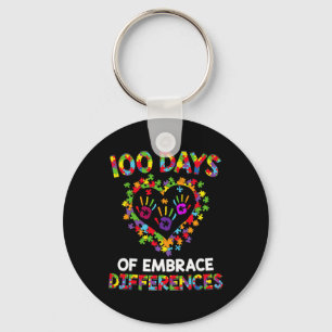 Llavero Feliz 100° Día 100 Días De Conciencia Del Autismo