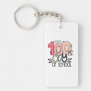 Llavero Feliz 100° día de diseño escolar