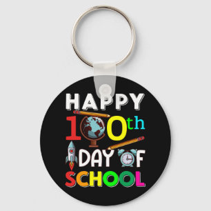 Llavero Feliz 100° Día De Enseñanza 100 Días Escolares