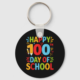 Llavero Feliz 100° Día De Enseñanza 100 Días Escolares