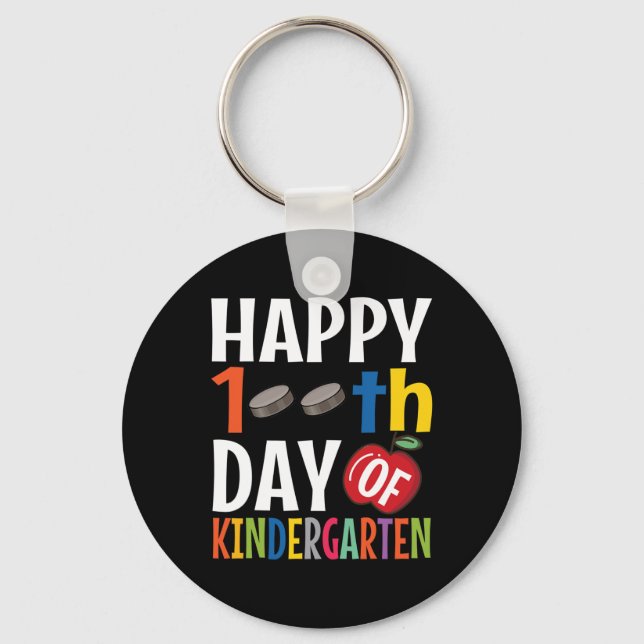 Llavero Feliz 100° Día de Enseñanza Preescolar (Anverso)