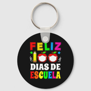 Llavero Feliz 100 días de clases en español - Feliz 100 dí