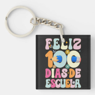 Llavero Feliz 100 días de escuela: Celebrando el Logro Edu