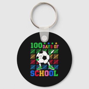 Llavero Feliz 100 Días De Escuela Dabbing Balón De Fútbol 