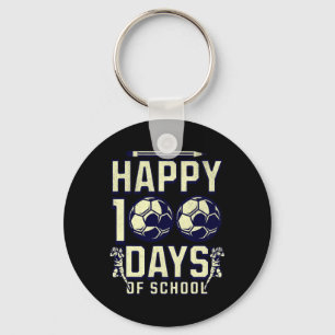 Llavero Feliz 100 Días De Escuela Maestro 100º Día Fútbol