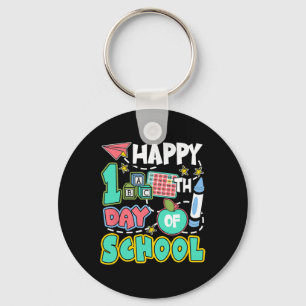 Llavero Feliz 100 Días De Escuela Manzana Profesor Estudia