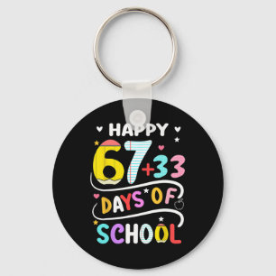 Llavero Feliz 100 Días De Escuela Más Inteligente 67 Maest