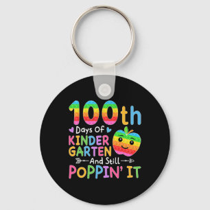Llavero Feliz 100 Días De Jardín De Niños Y Sigo Poppin' I