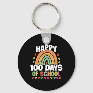 Llavero Feliz 100 Días Escolares De Niños Arcoiris Niños C