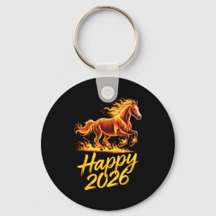 Llavero Feliz 2026 Año del Caballo Nuevo Año Chino Zodiaco