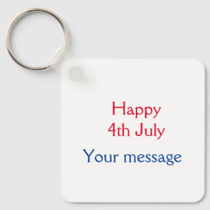 Llavero Feliz 4 de julio día de la independencia añadir no