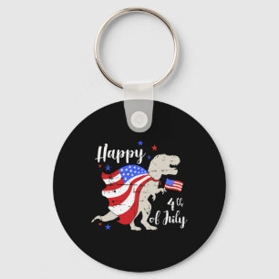 Llavero Feliz 4 De Julio Día De La Independencia Con T-rex