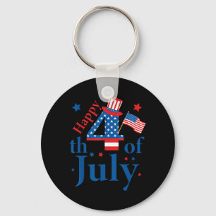 Llavero Feliz 4 de julio día de la independencia Patriótic