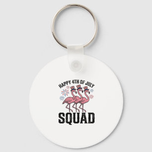Llavero Feliz 4 de julio Flamingo Squad Diseño Vectorial_1