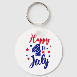 Llavero Feliz 4 De Julio Hombres Patrióticos Estadounidens