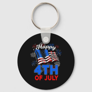 Llavero Feliz 4 de julio Patriótico Americano Bandera de E
