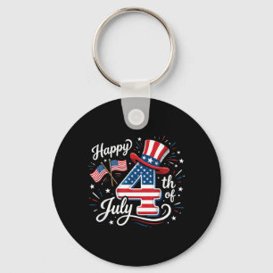 Llavero Feliz 4 de julio Patriótico Bandera Americana 4 de