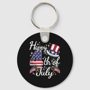 Llavero Feliz 4 de julio Patriótico Bandera Americana Usa