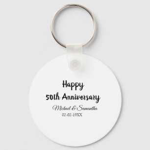 Llavero Feliz 50° aniversario agregar pareja fecha de matr
