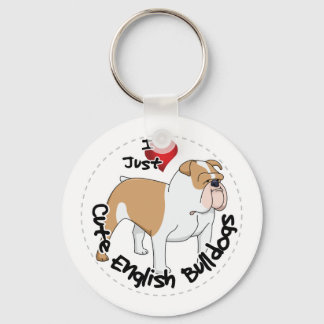 Llavero Feliz Adorable Gracioso y lindo perro Bulldog ingl
