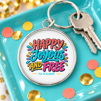 Llavero Feliz Alegre y Libre - Fecha de Establecimiento pa
