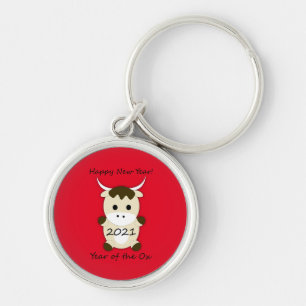 Llavero Feliz Año Nuevo 2021 Año de la OX