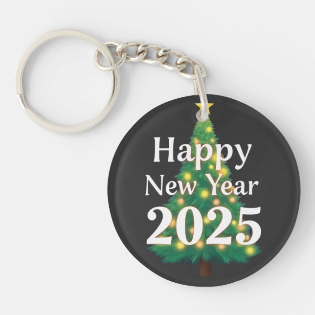 Llavero feliz año nuevo 2025 (Frente)
