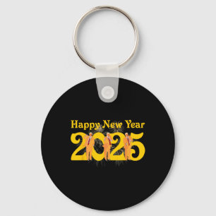 Llavero Feliz Año Nuevo 2025 Ce de divertidos fuegos artif