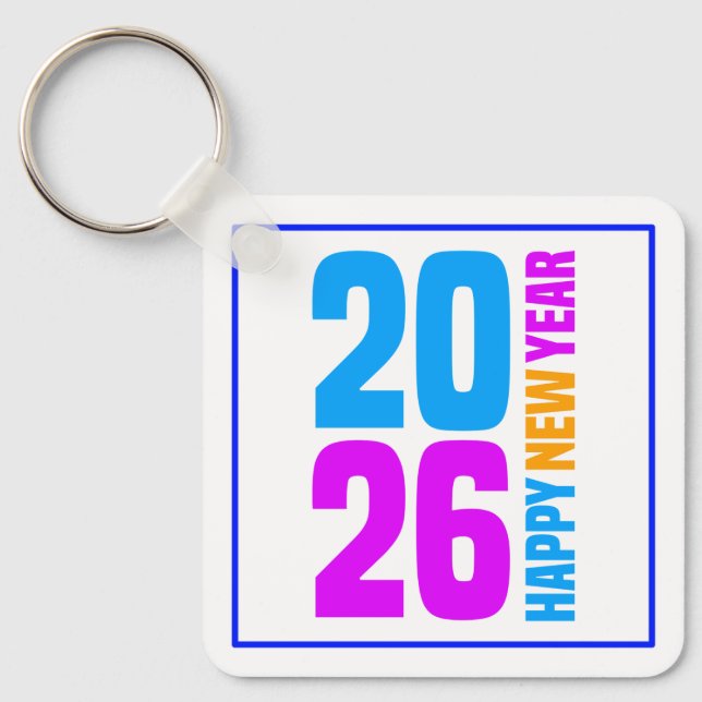 Llavero Feliz Año Nuevo 2026-34568 camiseta (Anverso)