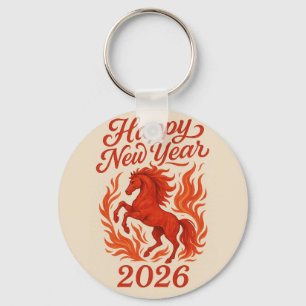 Llavero Feliz Año Nuevo 2026 Fiery Horse