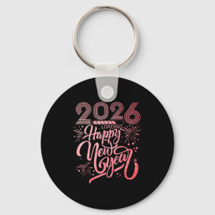Llavero Feliz Año Nuevo 2026 Fiesta de carga de fuegos art