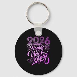 Llavero Feliz Año Nuevo 2026 Fiesta de fuegos artificiales