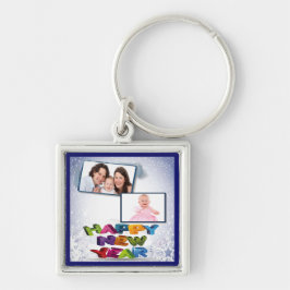 Llavero Feliz Año Nuevo agrega tu cadena fotográfica