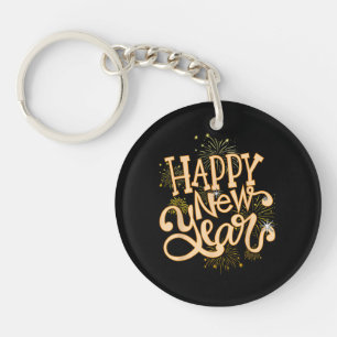 Llavero Feliz Año Nuevo Año Nuevo Eve Fiesta Mujeres Hombr